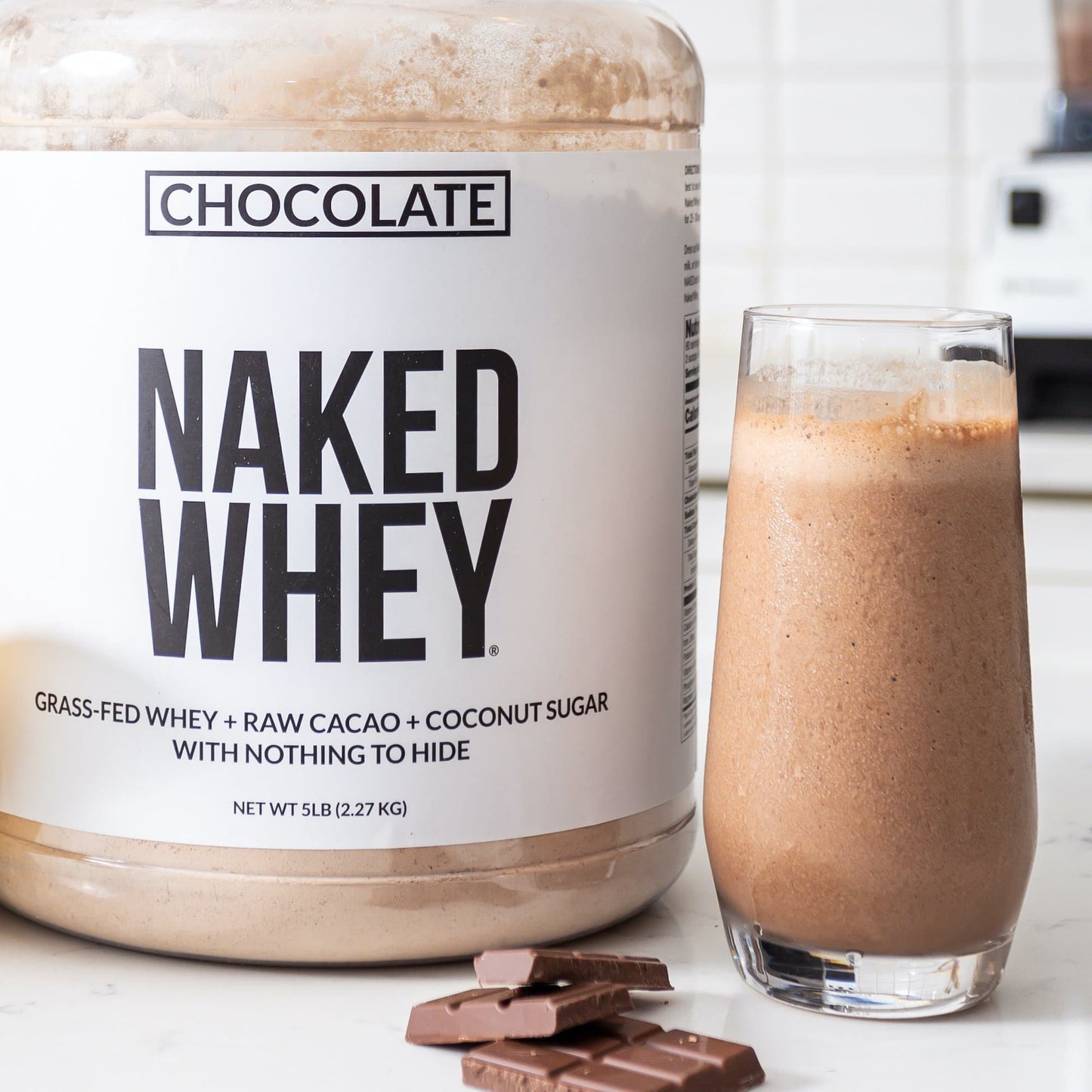 Chocolate Whey Protein Powder - Chocolate - Standard Size for Simple Daily Protein Routines