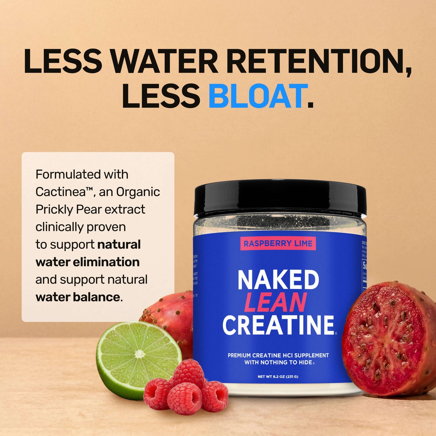 Raspberry Lime Creatine HCl Powder - Raspberry Lime for Straightforward Workout Nutrition
