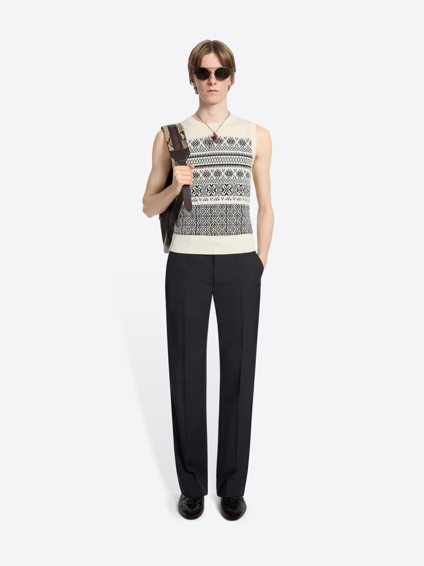 Jacquard Wool Sweater