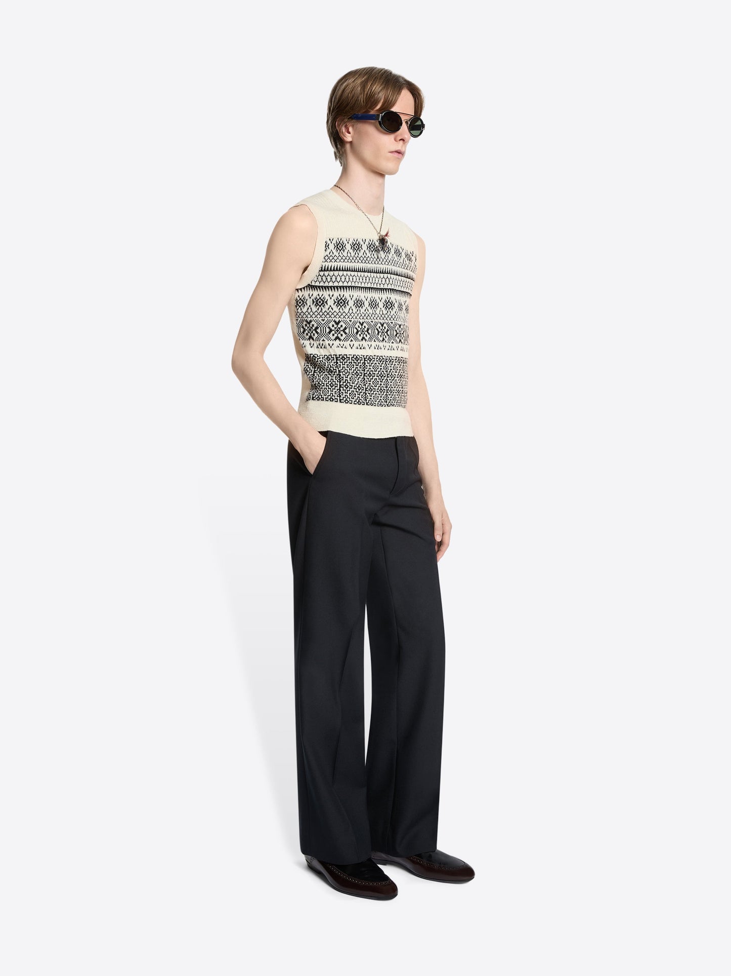Jacquard Wool Sweater