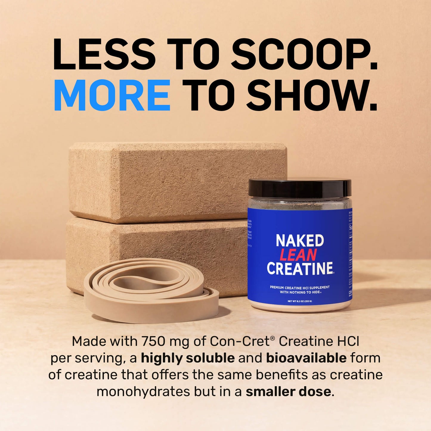 Creatine HCl Powder - Unflavored for Straightforward Workout Nutrition