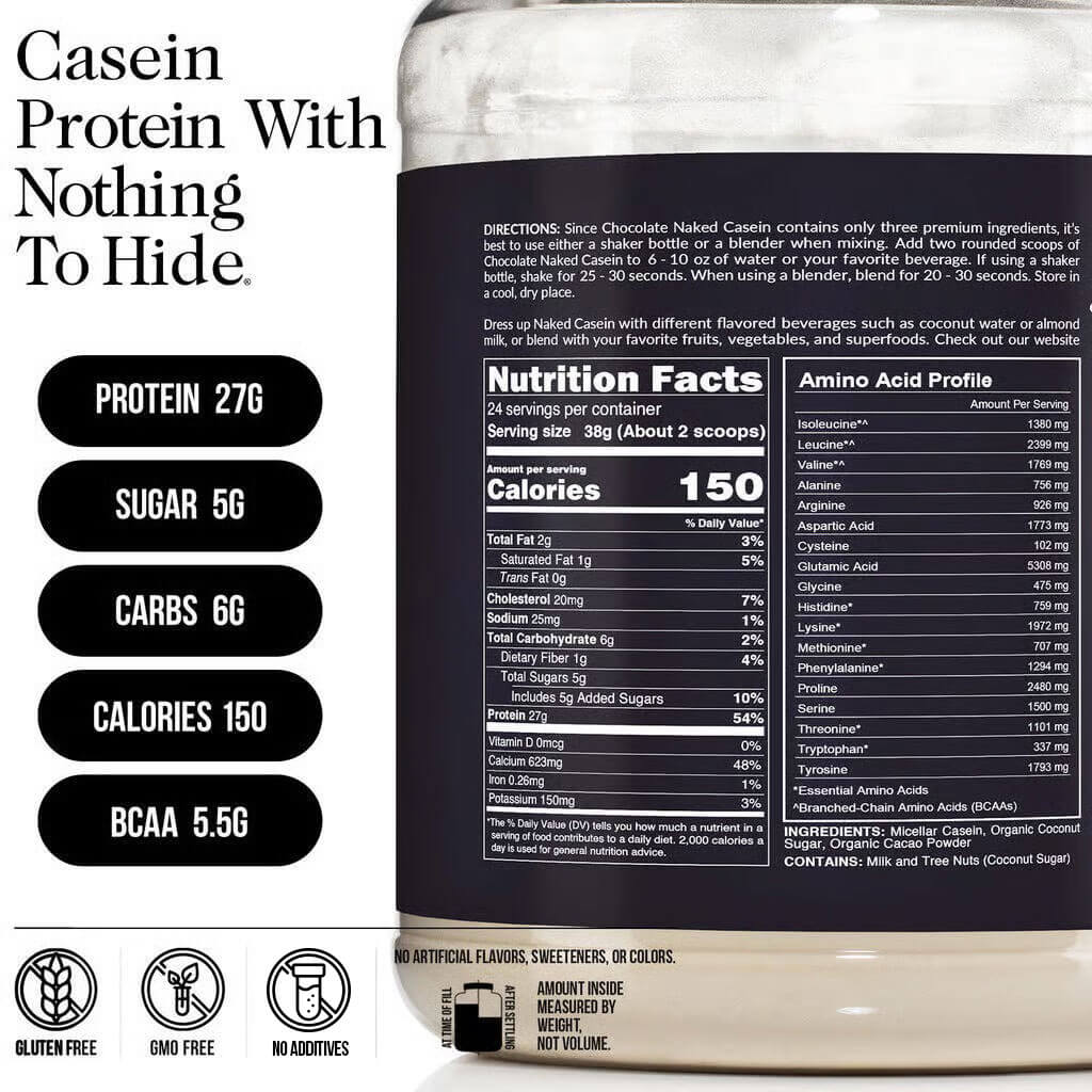 Chocolate Casein Protein Powder - Chocolate for Simple Daily Protein Routines