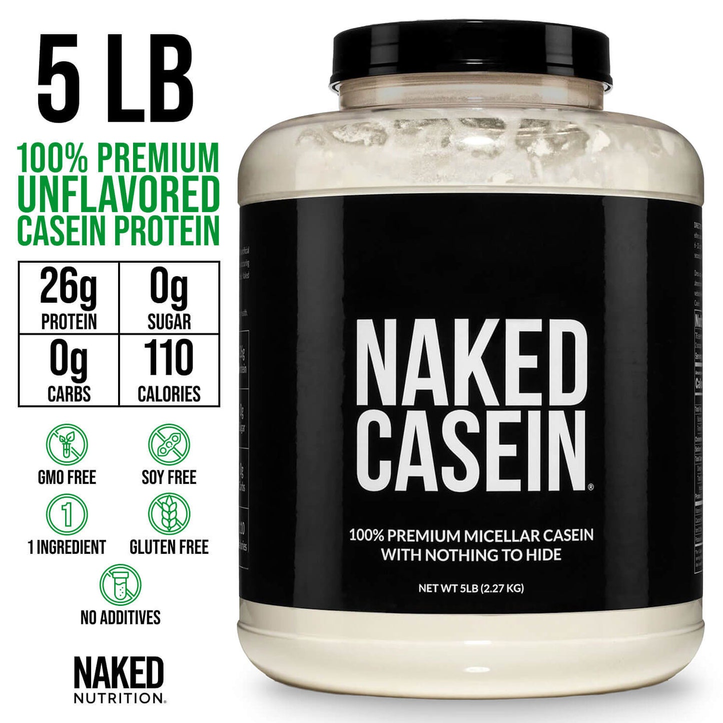 Micellar Casein Protein Powder - Unflavored - Value Size for Simple Daily Protein Routines