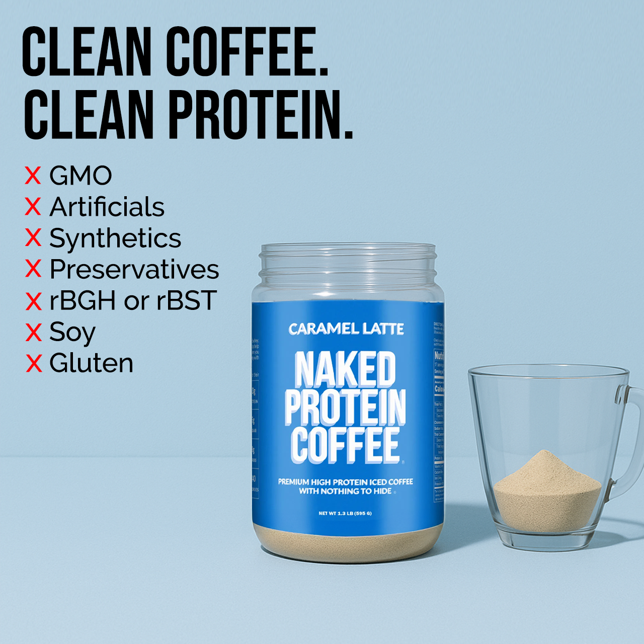 Caramel Latte Protein Iced Coffee - Caramel Latte for Simple Coffee and Protein Mixing