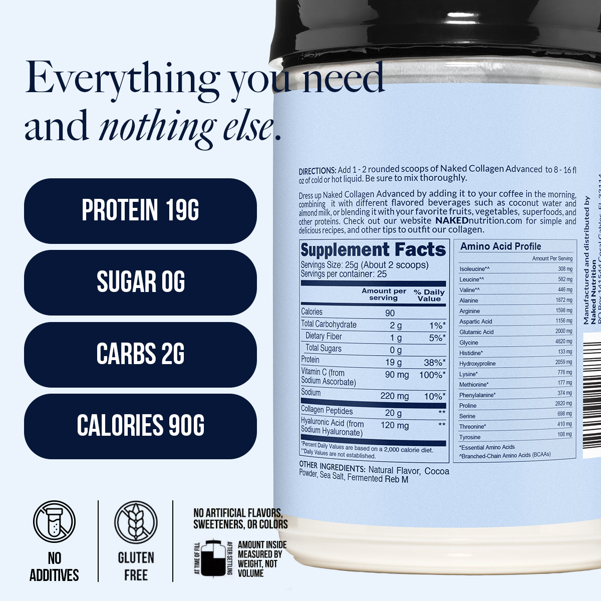 Chocolate Collagen Peptides with Hyaluronic Acid - Chocolate Advanced Collagen Peptides with a Versatile Format