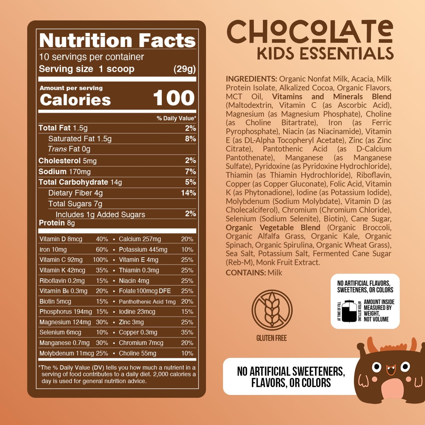 Kid's Nutrition Shake - Chocolate Formula with an Easy-to-Use Everyday Format