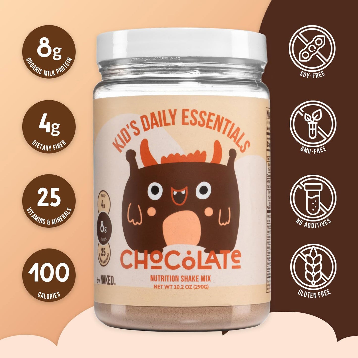 Kid's Nutrition Shake - Chocolate Formula with an Easy-to-Use Everyday Format
