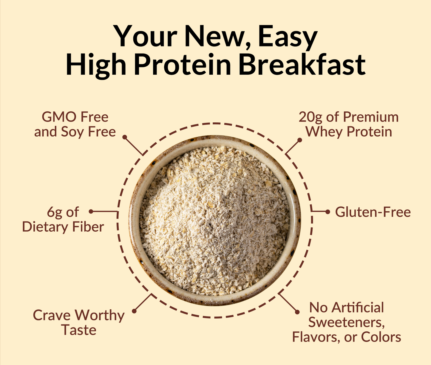 Cinnamon Roll Protein Oats - Cinnamon Roll with a Flavorful, Easy-Prep Oat Blend