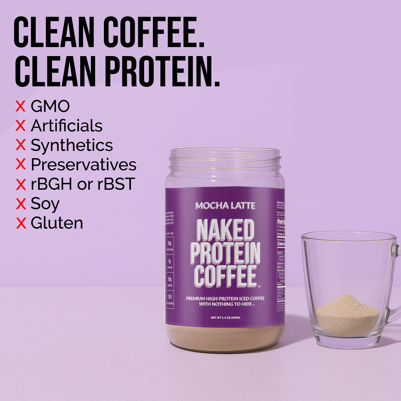 Mocha Latte Protein Iced Coffee - Mocha Latte for Simple Coffee and Protein Mixing