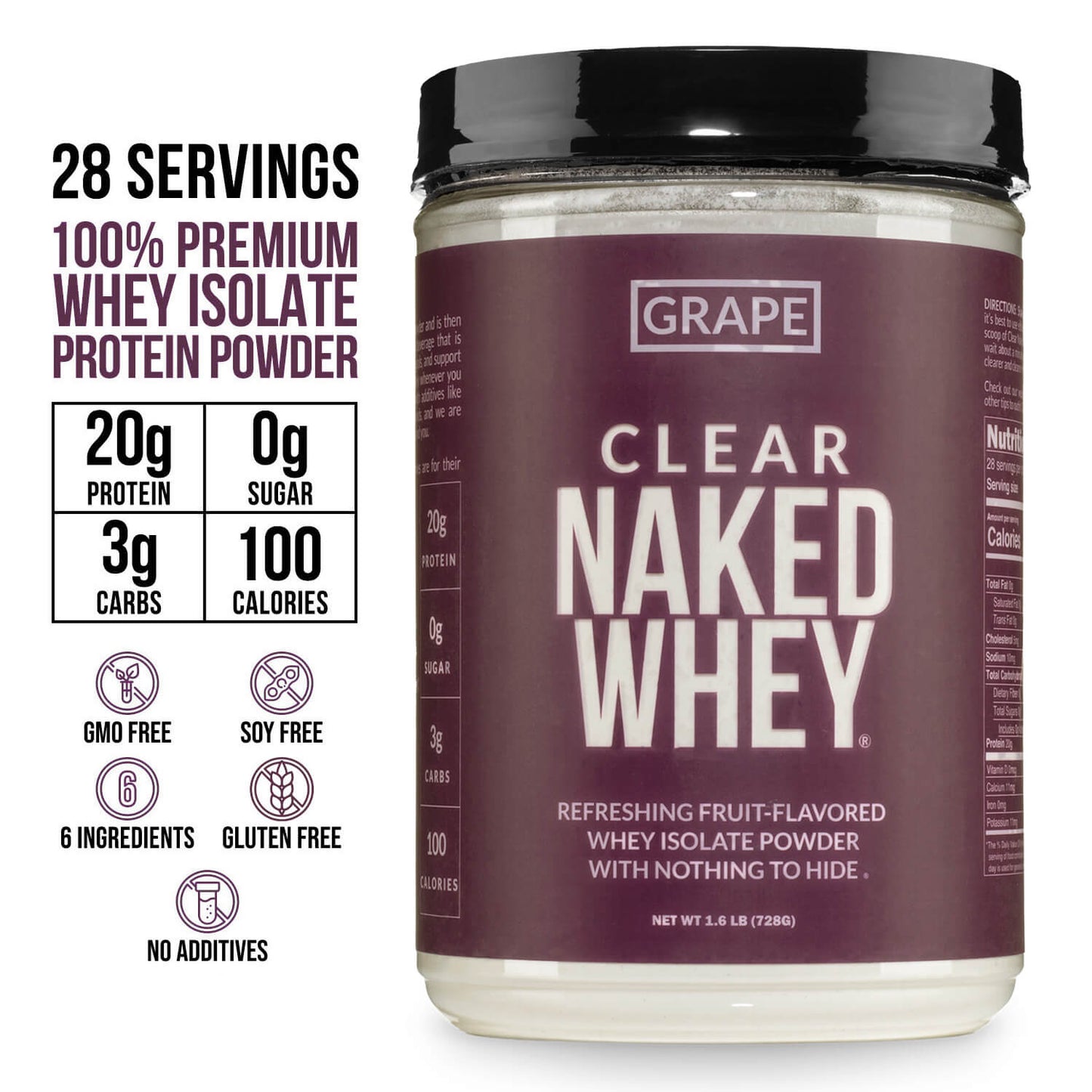 Grape Whey Protein Isolate - Grape with a Straightforward, Versatile Formula