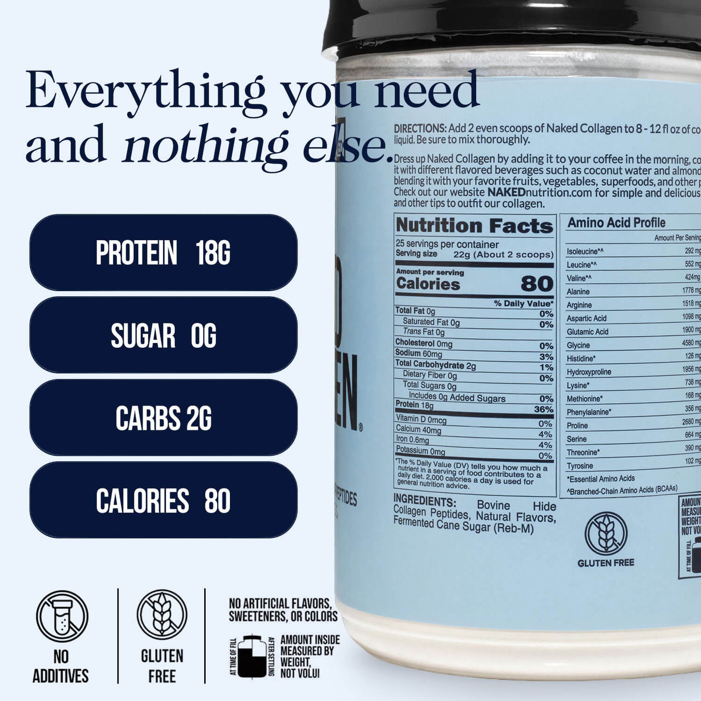 Vanilla Collagen Peptides Powder - Vanilla Collagen Peptides for Convenient Collagen Drinks and Recipes
