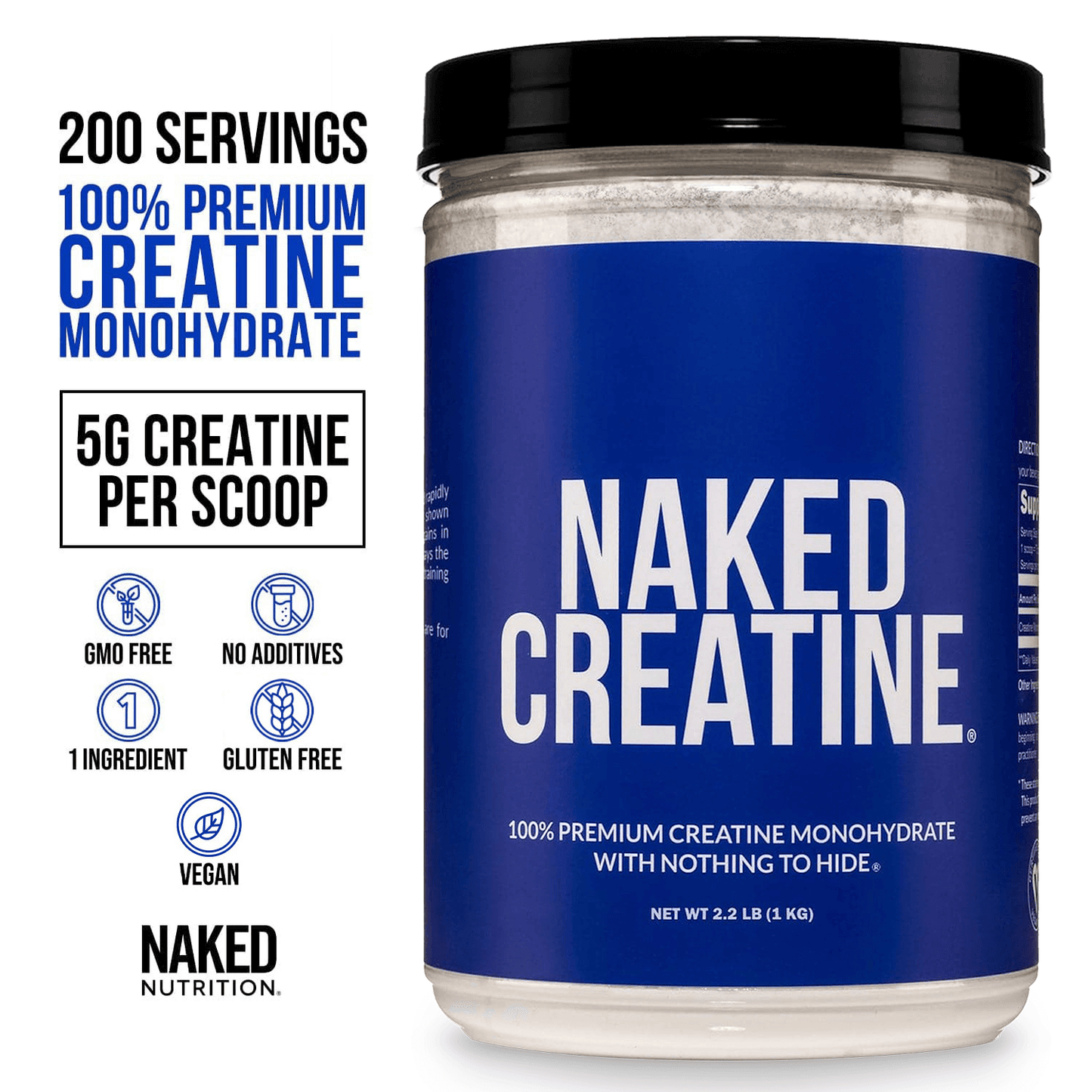 Creatine Monohydrate Powder - Unflavored - Value Size for Straightforward Workout Nutrition