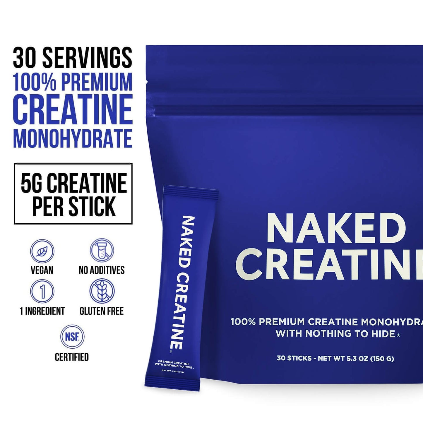 Creatine Travel Packets - Unflavored Sticks for Straightforward Workout Nutrition