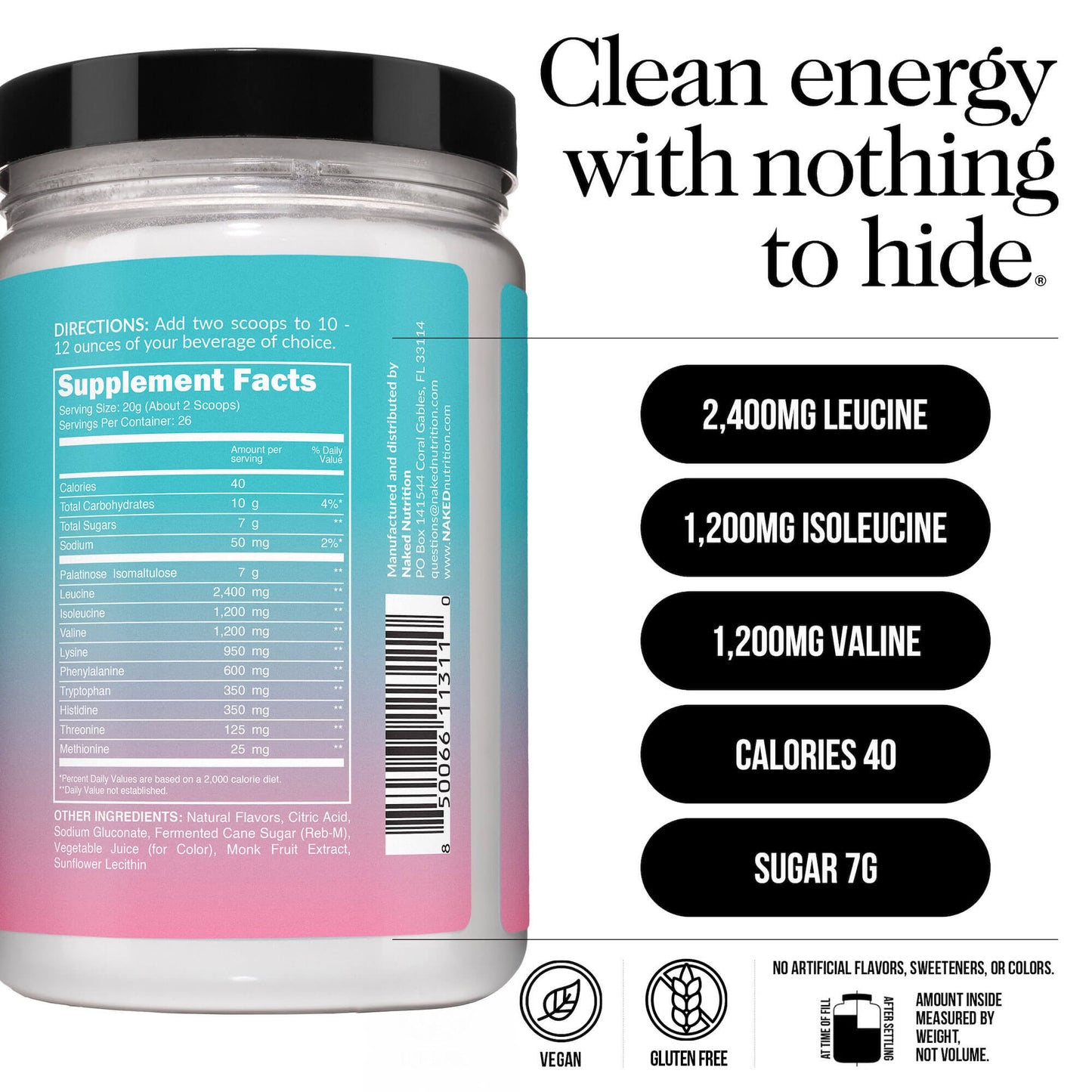 Strawberry Lemonade Essential Amino Acids Supplement - Strawberry EAA for Straightforward Workout Nutrition