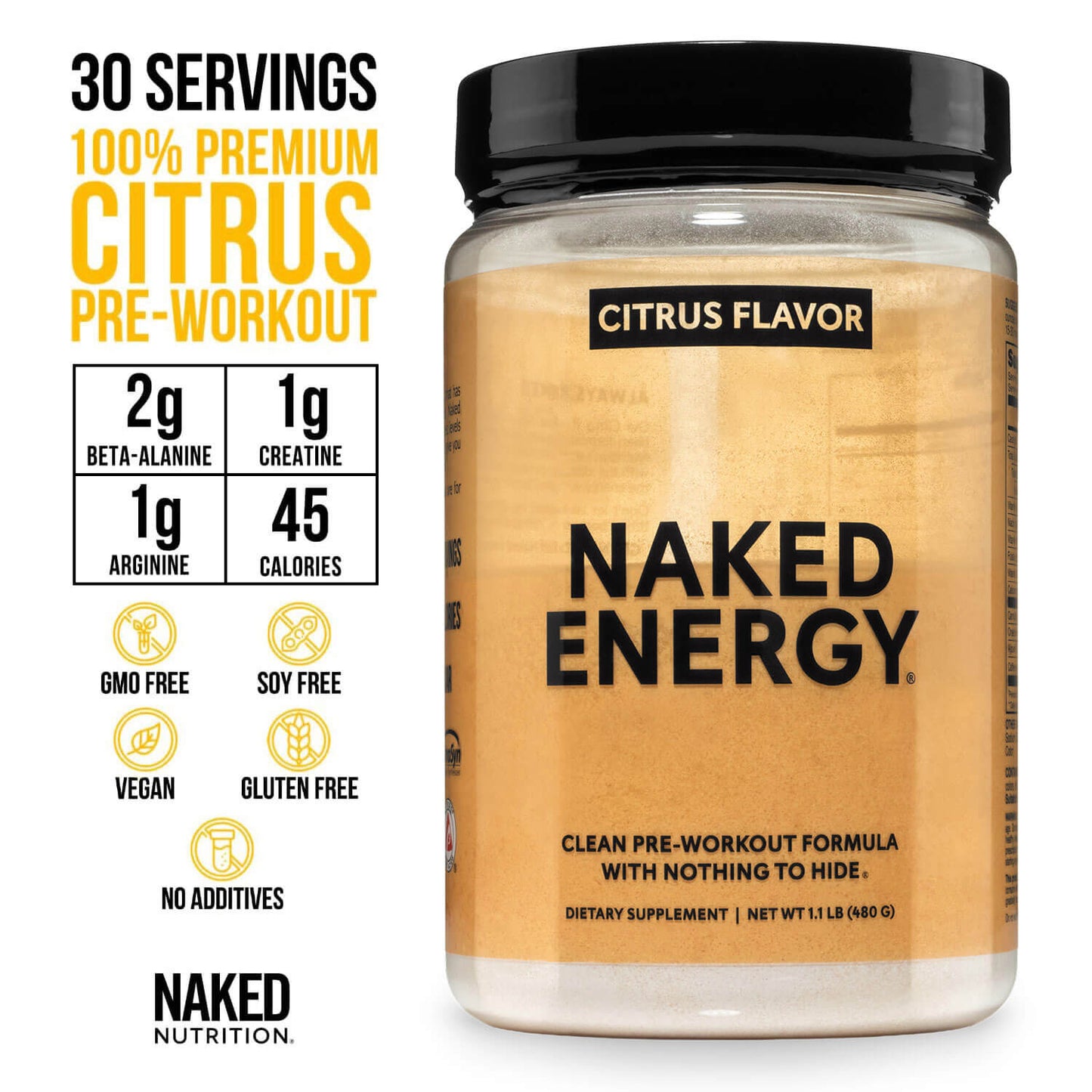 Citrus Pre Workout Supplement - Citrus for Straightforward Workout Nutrition