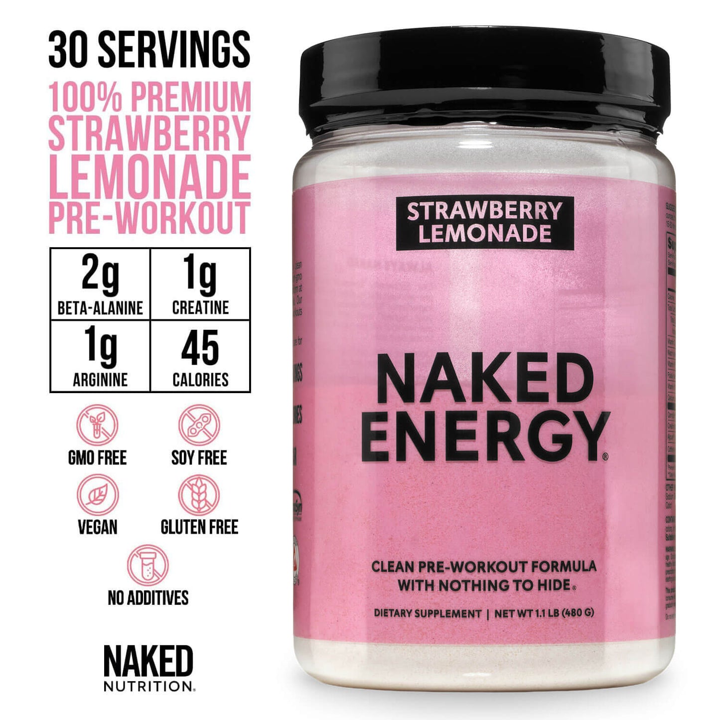 Strawberry Lemonade Pre Workout Supplement - Strawberry Lemonade for Straightforward Workout Nutrition