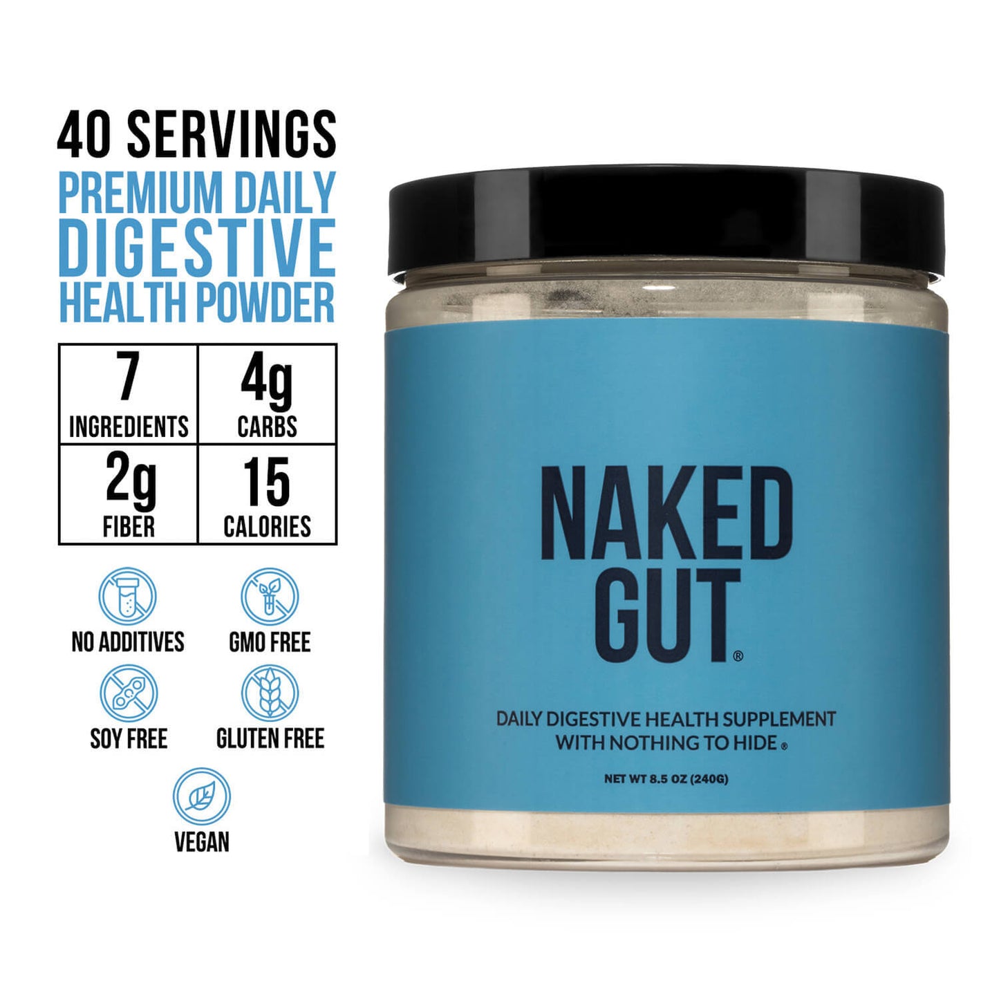 Prebiotic, Probiotic & Fiber Supplement with a Straightforward, Versatile Formula