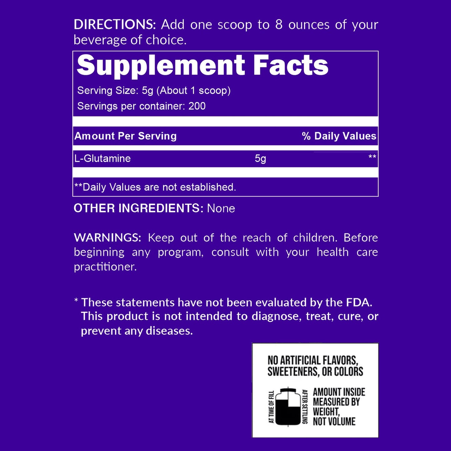 Glutamine Powder - 2.2LB for Straightforward Workout Nutrition