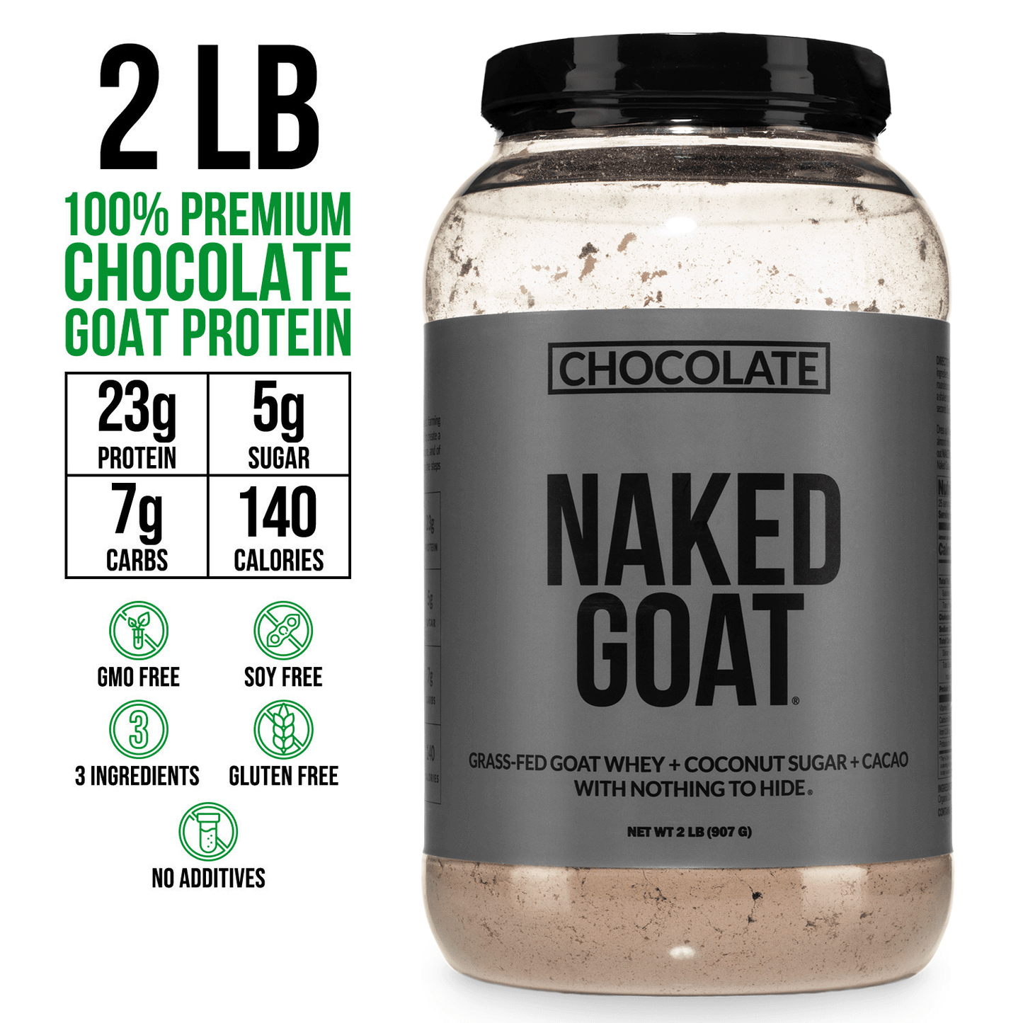 Chocolate Goat Whey Protein Powder - Chocolate for Simple Daily Protein Routines