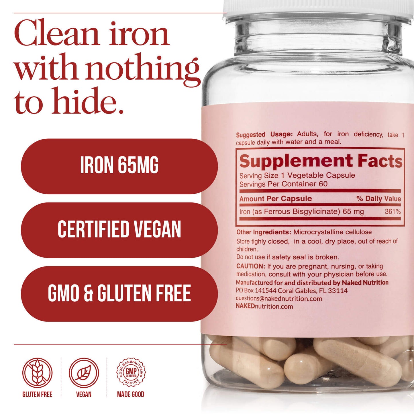 Daily Iron Supplement - Iron with a Simple, Straightforward Formula