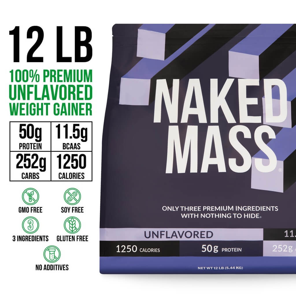 Mass Gainer Protein Supplement - Unflavored 12LB Made for Simple High-Calorie Drink Routines