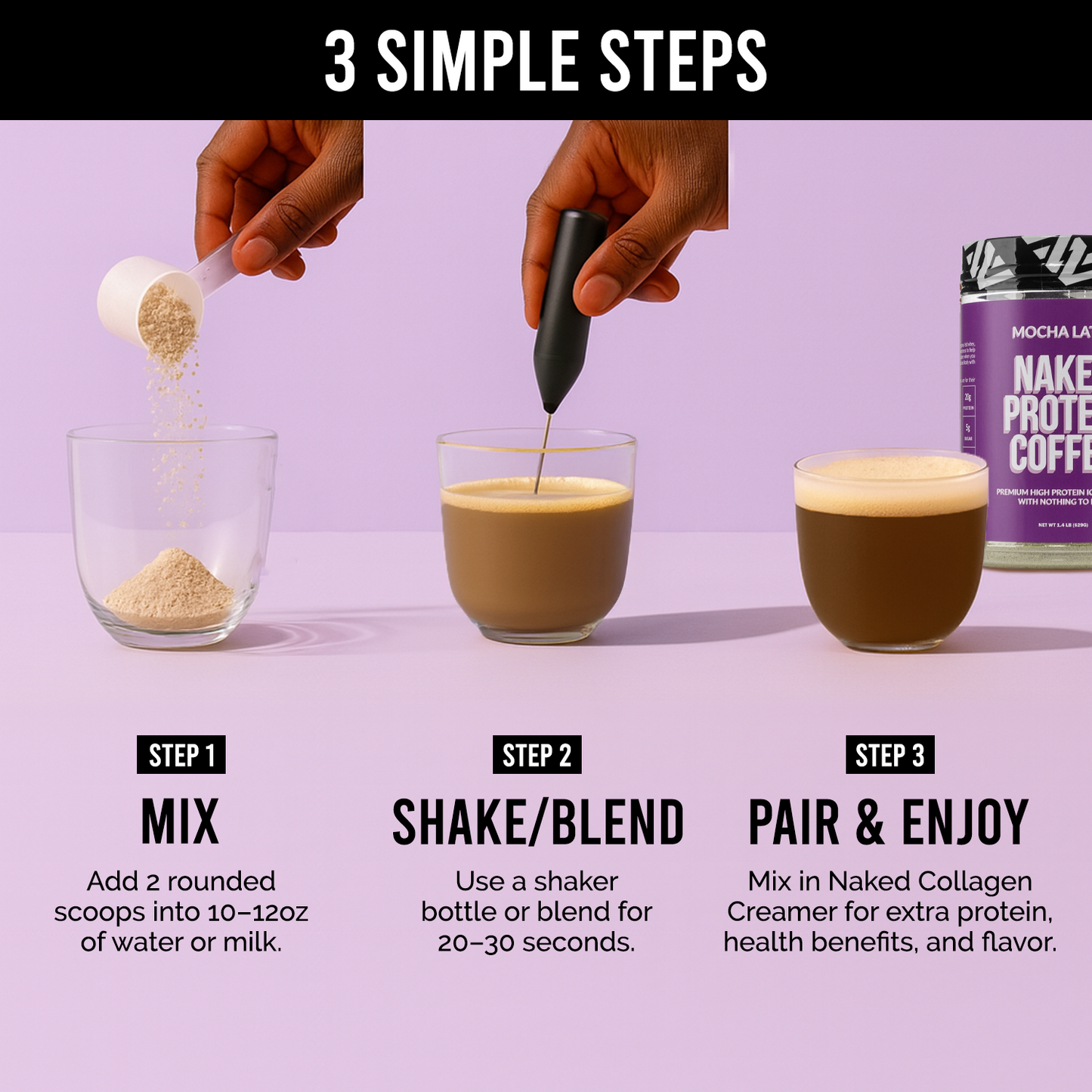 Mocha Latte Protein Iced Coffee - Mocha Latte for Simple Coffee and Protein Mixing