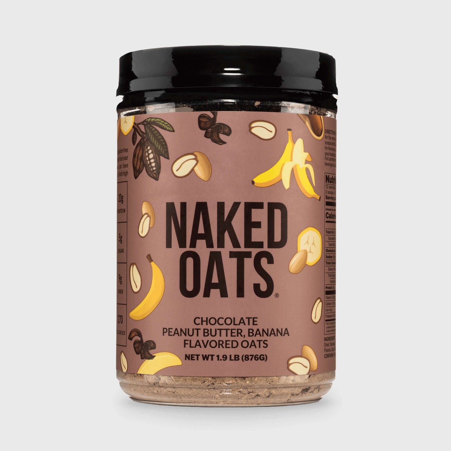 Chocolate Peanut Butter Banana Protein Oats - Chocolate PB Banana with a Flavorful, Easy-Prep Oat Blend