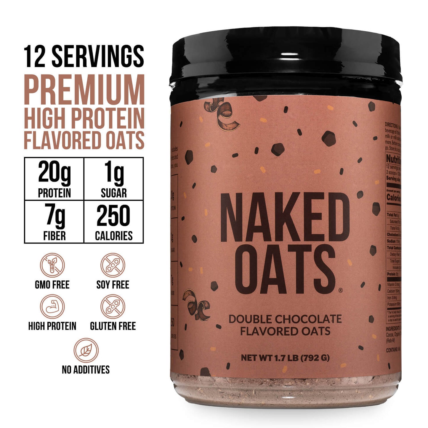 Double Chocolate Protein Oats - Double Chocolate with a Flavorful, Easy-Prep Oat Blend