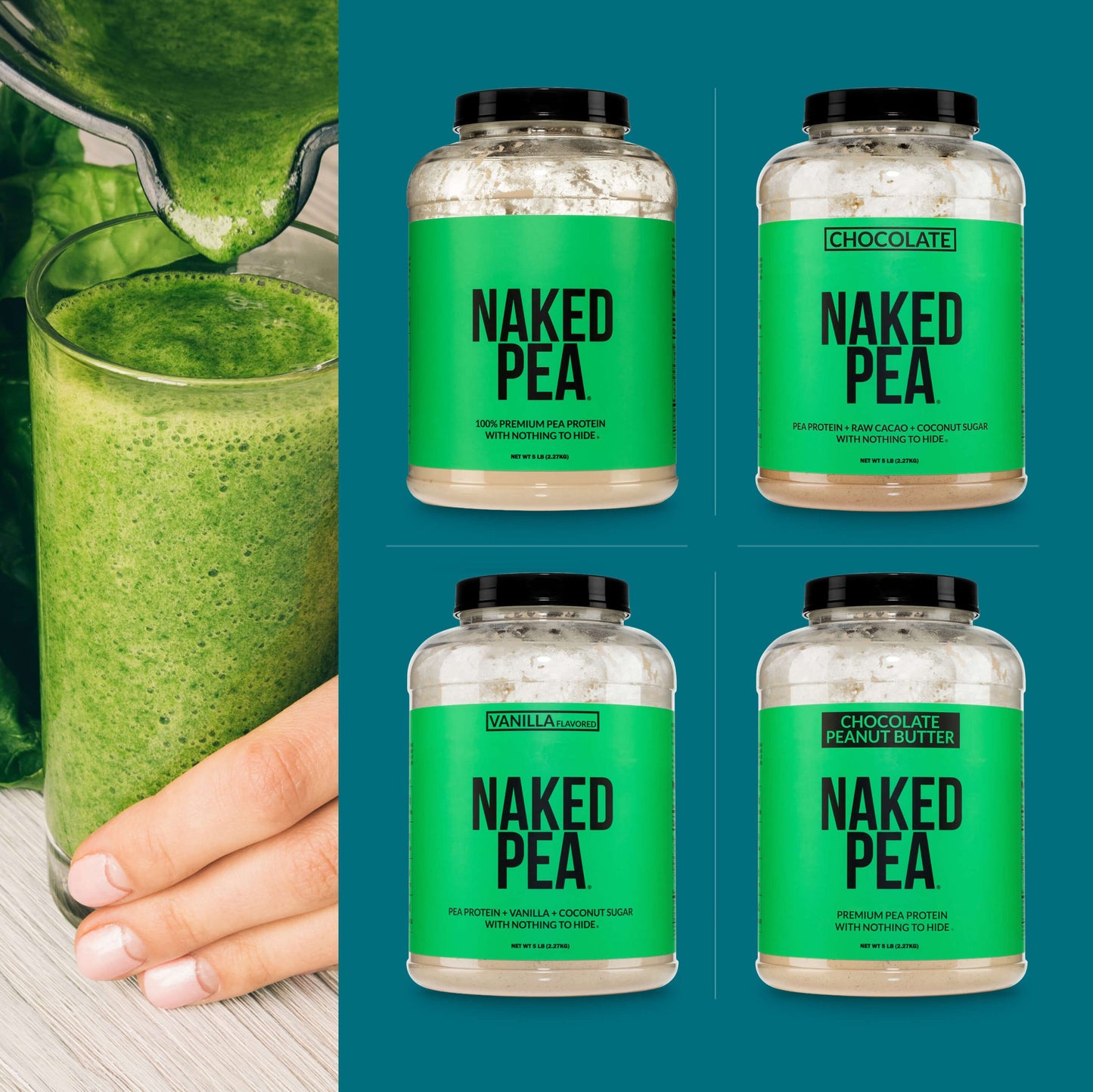 Vanilla Pea Protein Powder - Vanilla - Bulk Size for Simple Daily Protein Routines