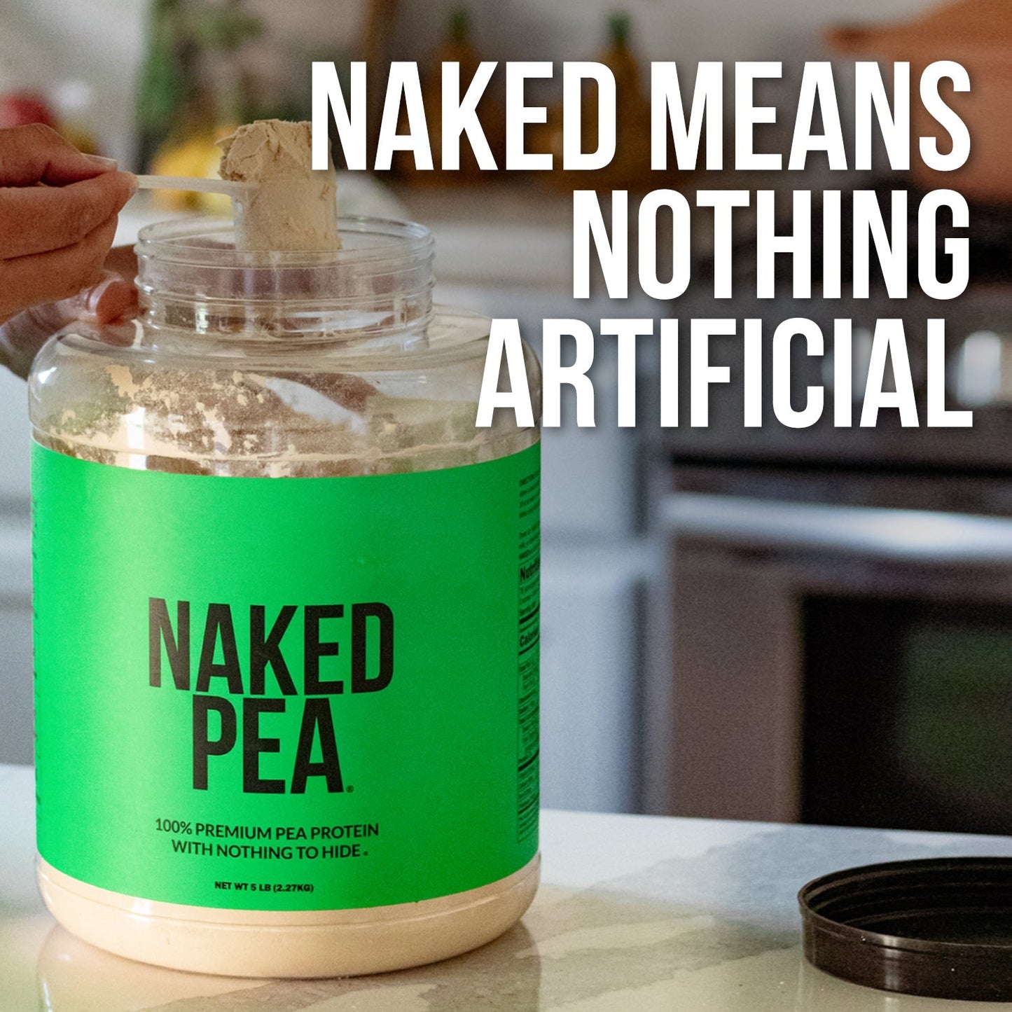 Pea Protein Powder - Unflavored - Standard Size for Simple Daily Protein Routines