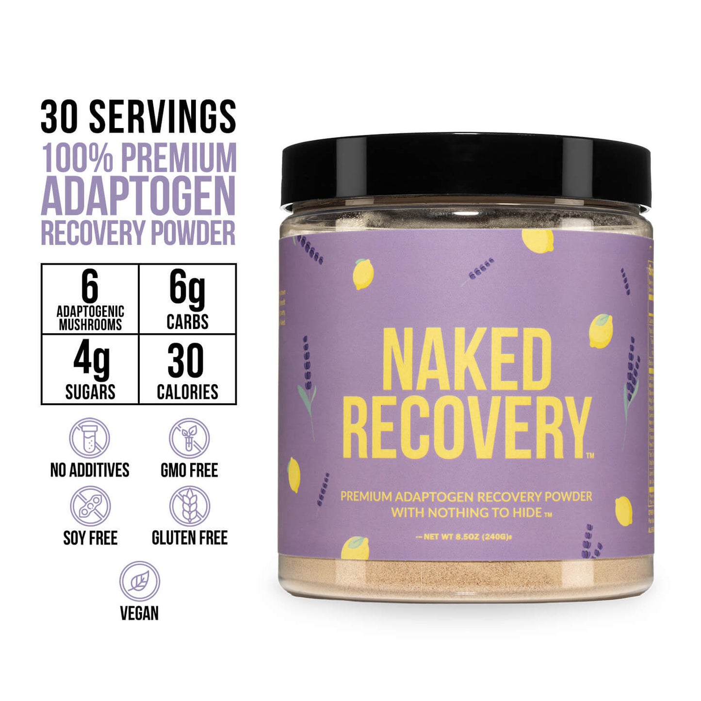 Mushroom Blend Supplement with Tart Cherry & Lemon Balm with a Straightforward, Versatile Formula