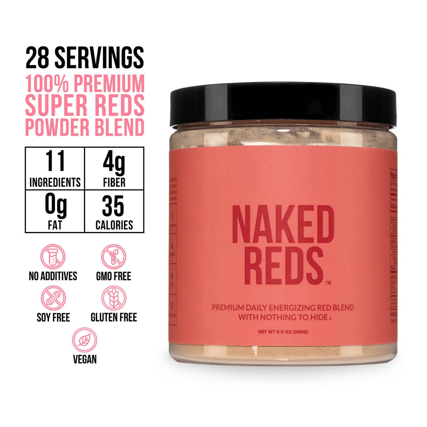 Red Fruit & Vegetable Blend Powder with a Straightforward, Versatile Formula