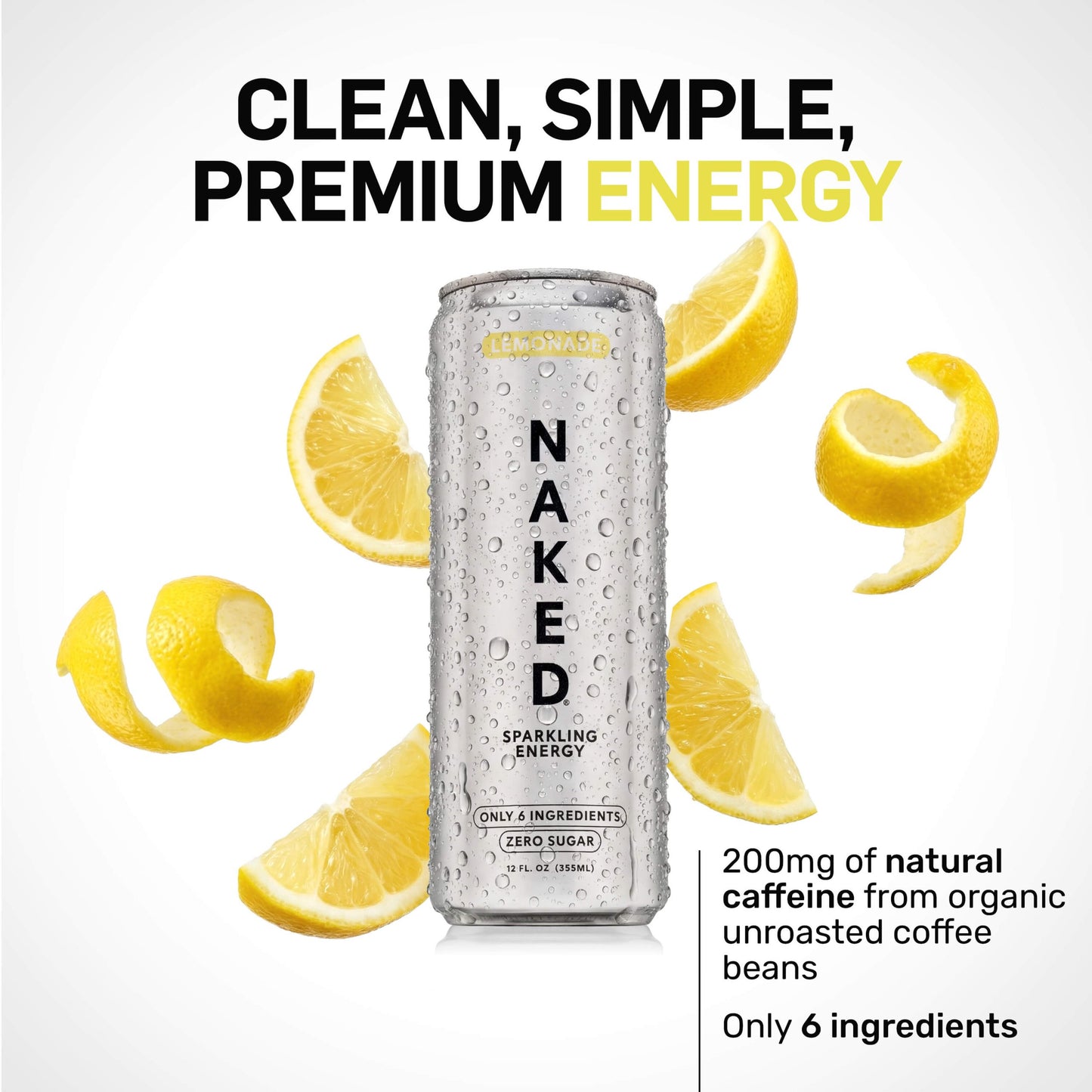 Lemonade Naked Sparkling Energy - Lemonade for Simple Protein Drink Preparation