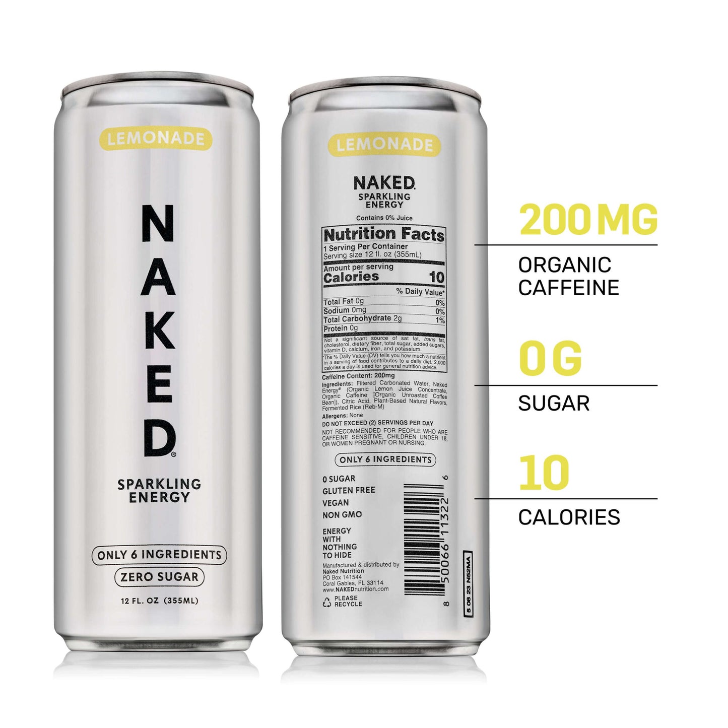Lemonade Naked Sparkling Energy - Lemonade for Simple Protein Drink Preparation