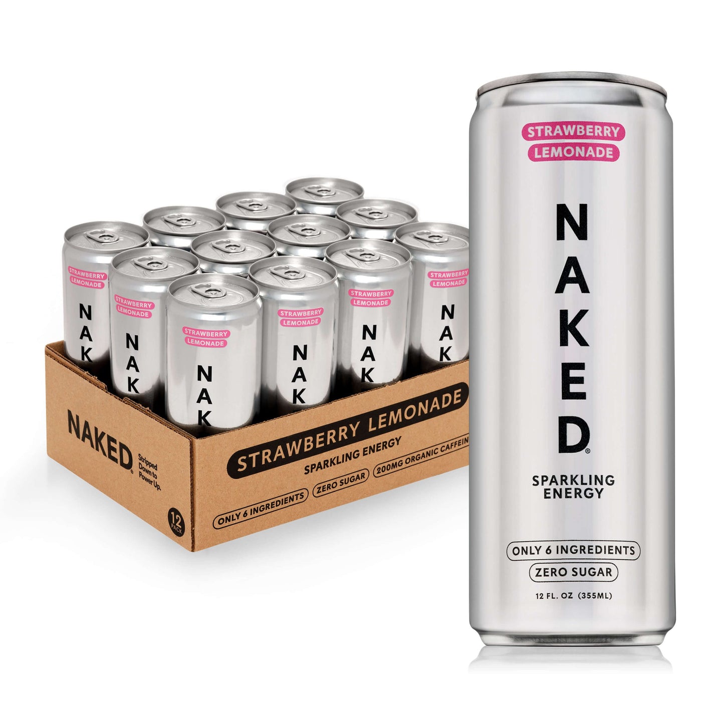Strawberry Lemonade Naked Sparkling Energy - Strawberry Lemonade for Simple Protein Drink Preparation