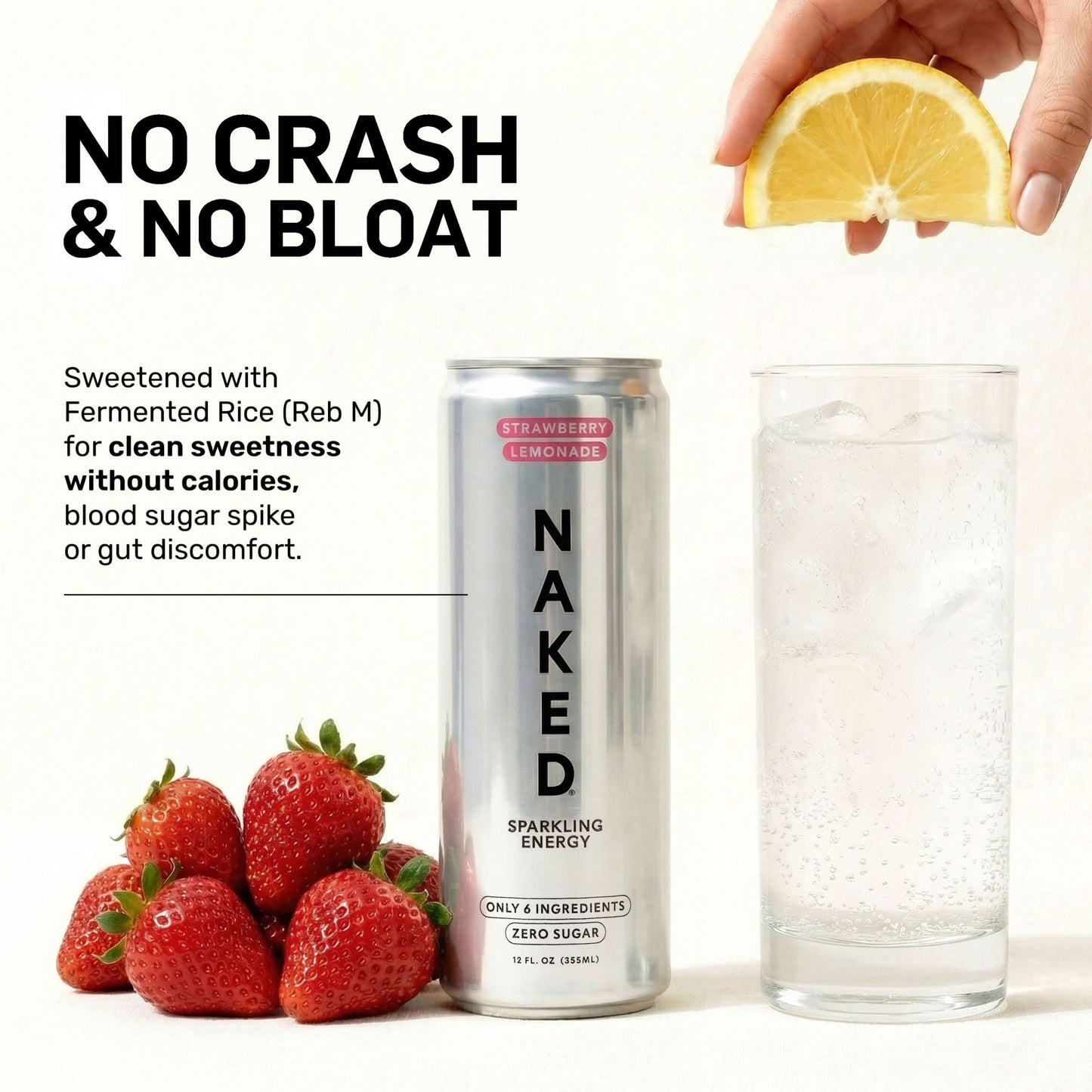 Strawberry Lemonade Naked Sparkling Energy - Strawberry Lemonade for Simple Protein Drink Preparation