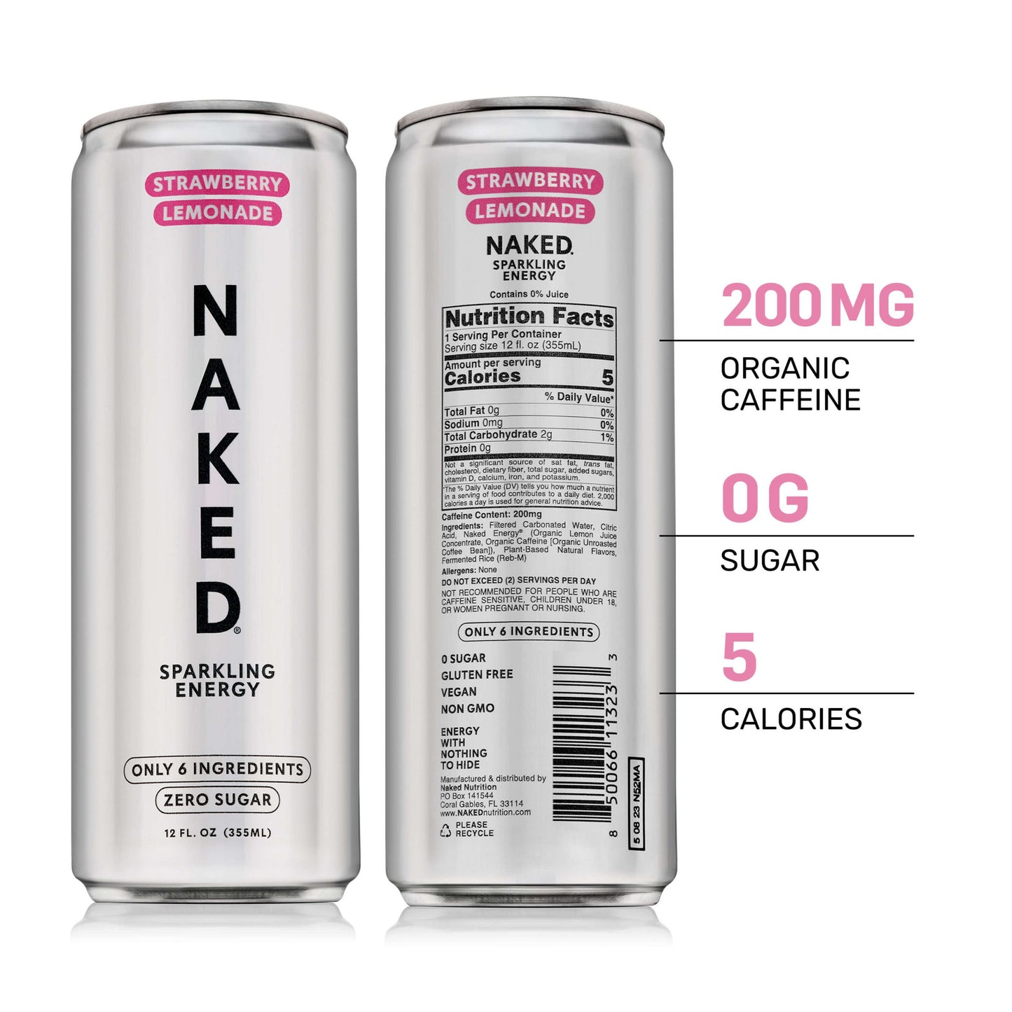 Strawberry Lemonade Naked Sparkling Energy - Strawberry Lemonade for Simple Protein Drink Preparation