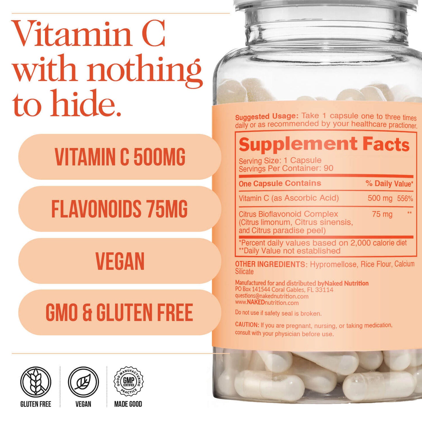 Daily Vitamin C Supplement - Vitamin C with a Simple, Straightforward Formula