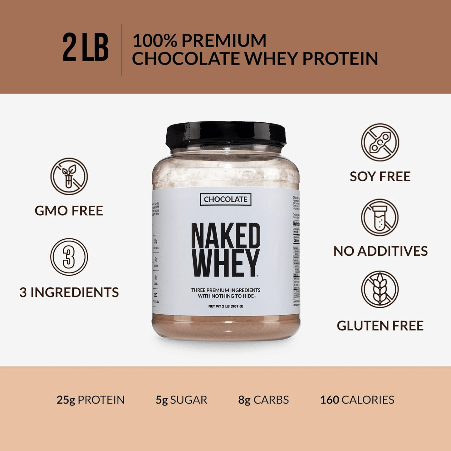 Chocolate Whey Protein Powder - Chocolate - Standard Size for Simple Daily Protein Routines
