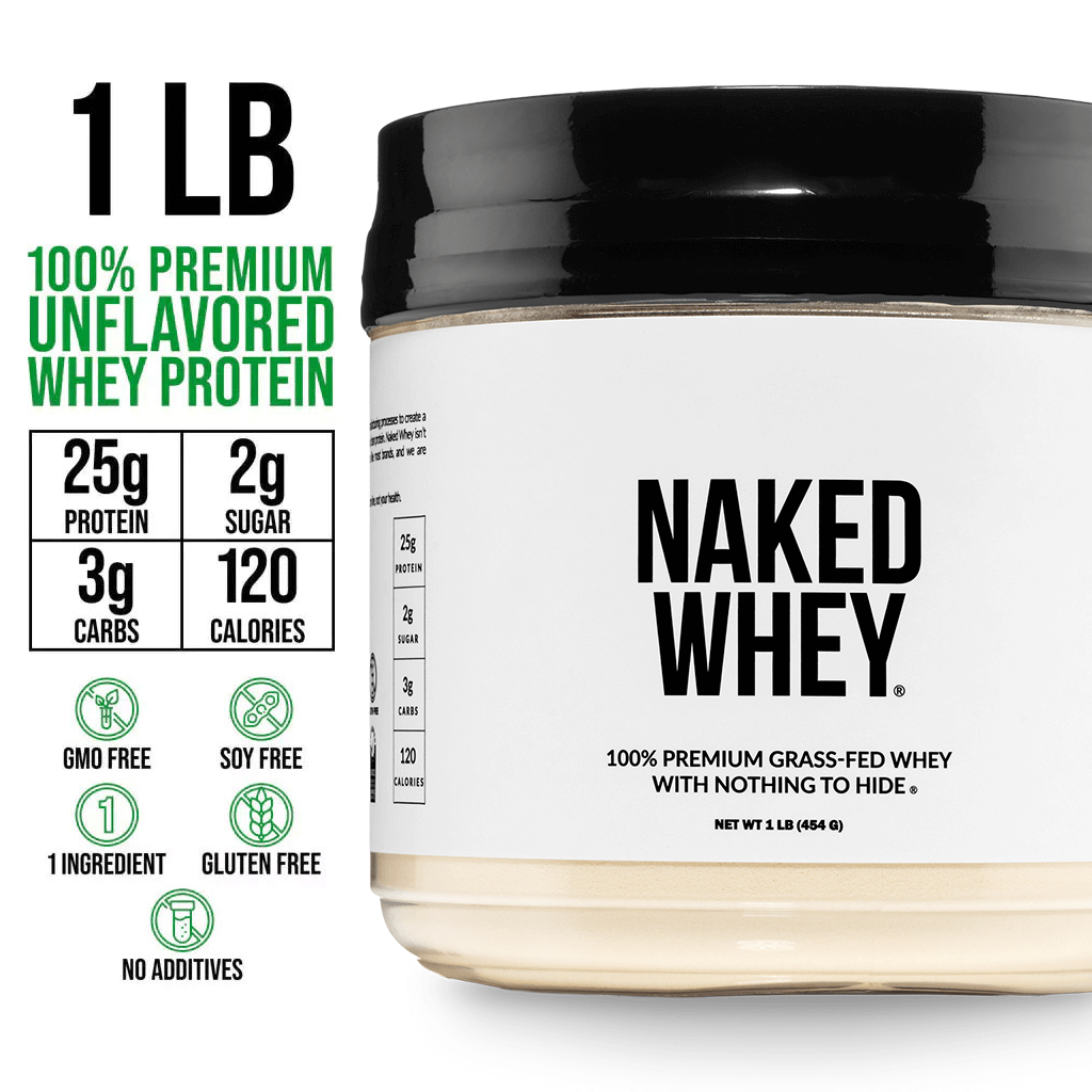 Grass Fed Whey Protein Powder - Unflavored - Compact Size for Simple Daily Protein Routines