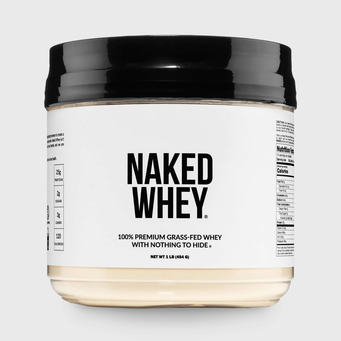 Grass Fed Whey Protein Powder - Unflavored - Compact Size for Simple Daily Protein Routines