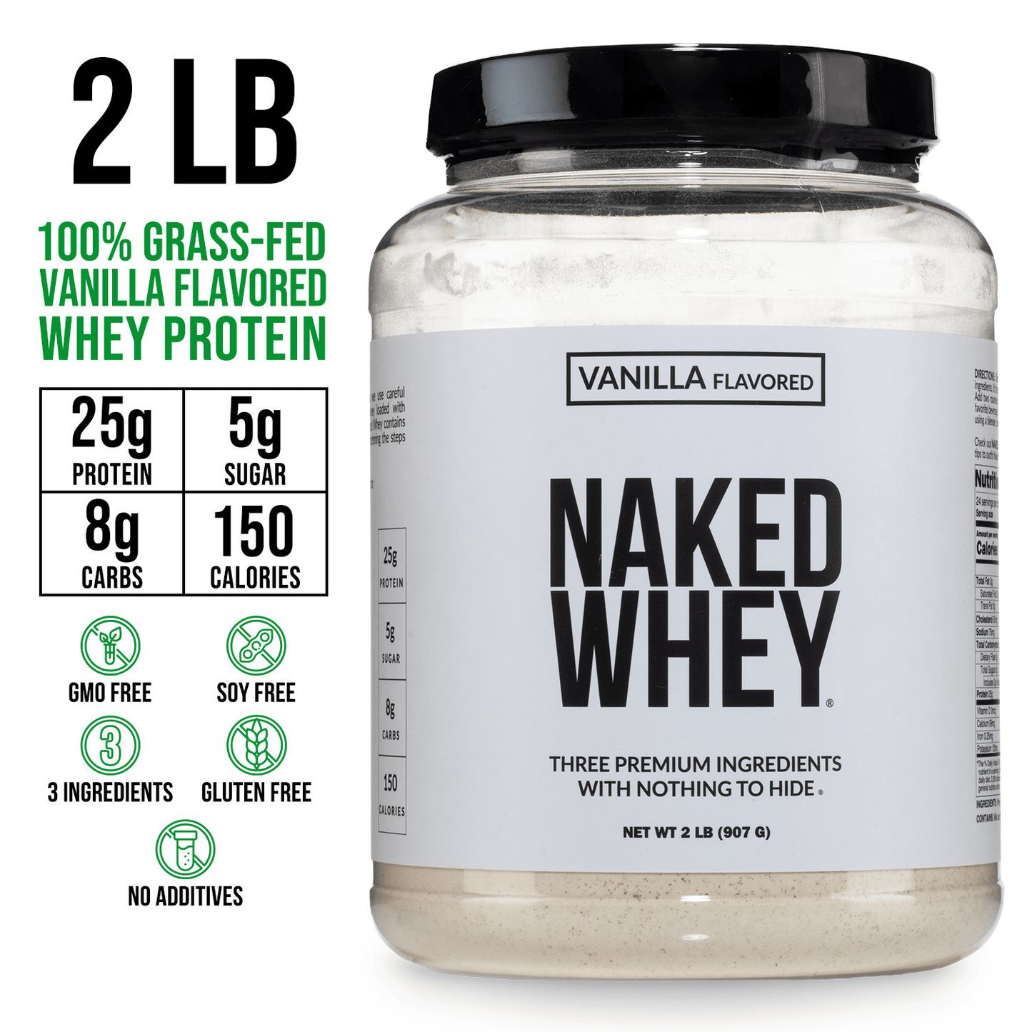 Vanilla Whey Protein Powder - Vanilla - Standard Size for Simple Daily Protein Routines