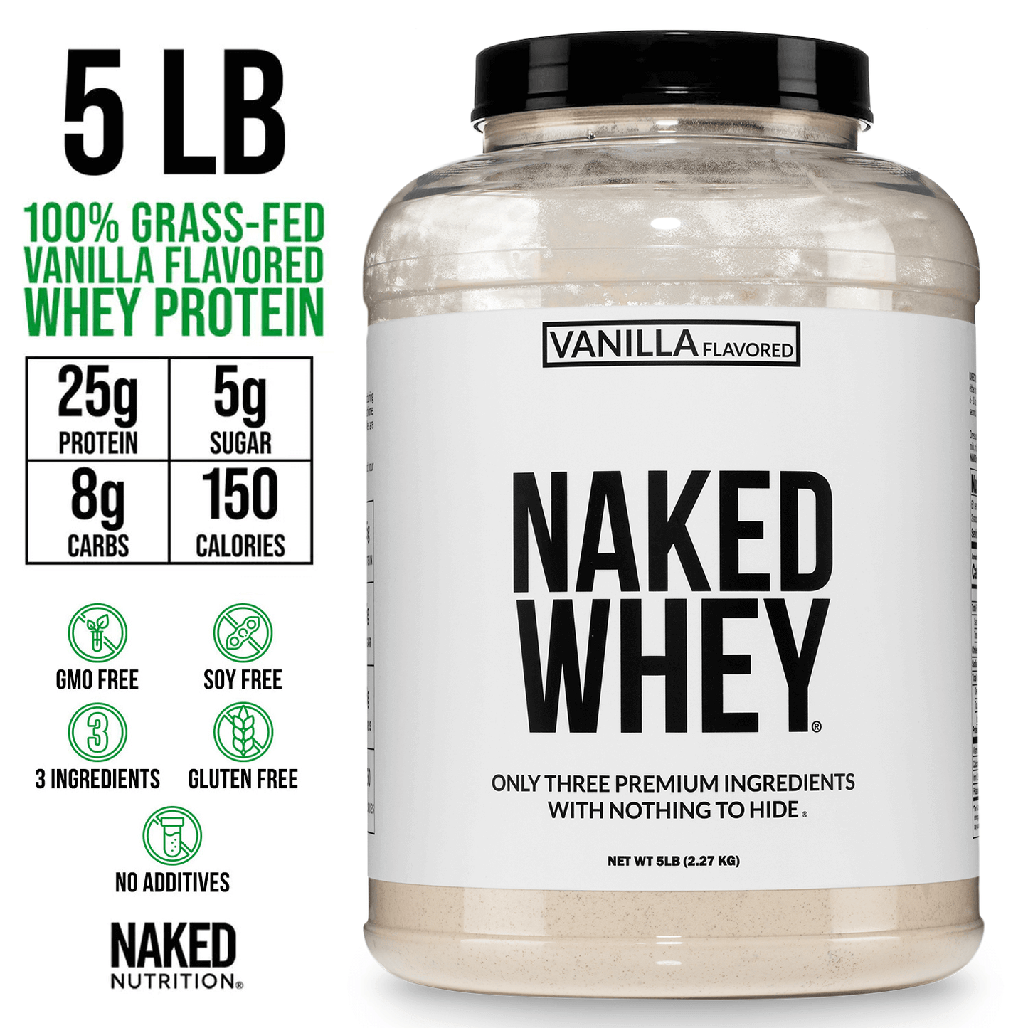 Vanilla Whey Protein Powder - Vanilla - Value Size for Simple Daily Protein Routines