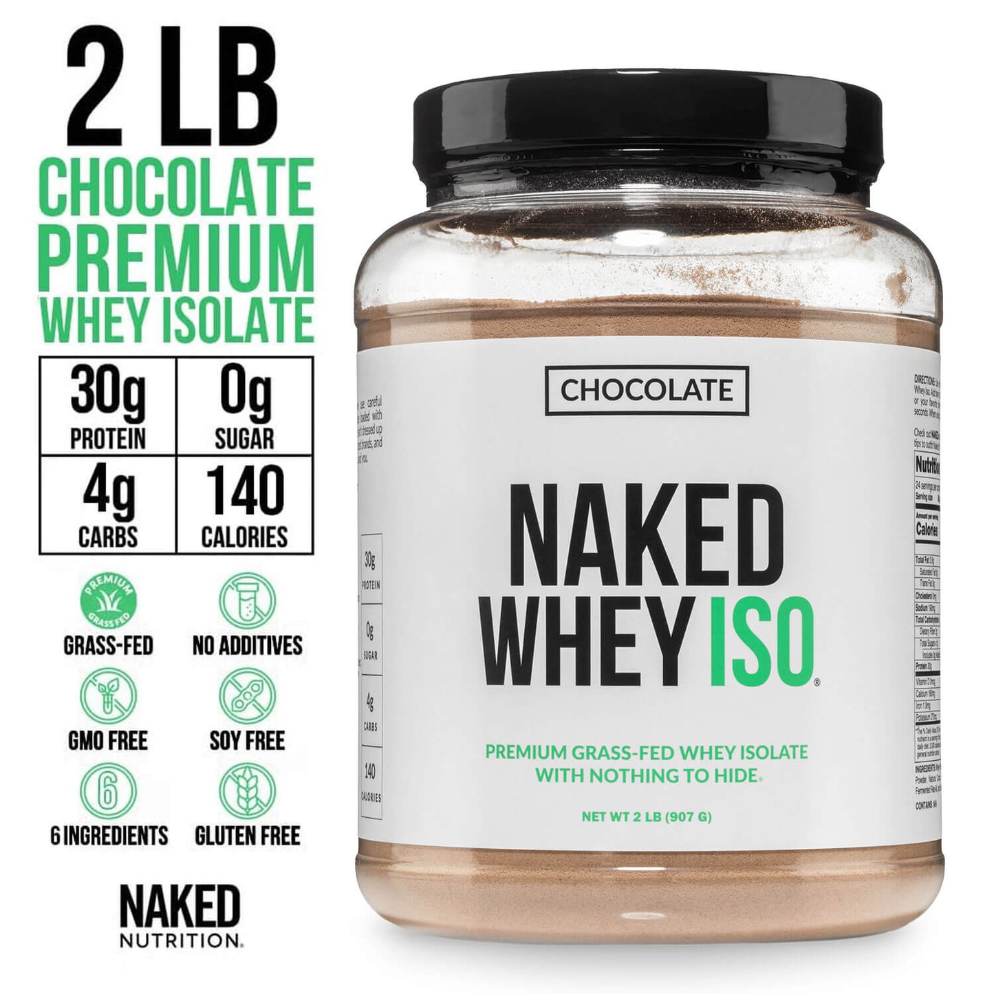 Chocolate Grass-Fed Whey Isolate Protein Powder - Chocolate for Simple Daily Protein Routines