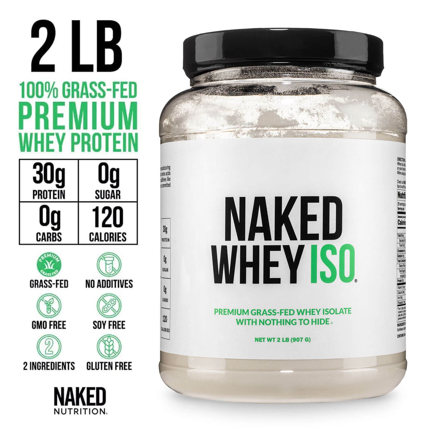 Grass Fed Whey Isolate Protein Powder - Unflavored for Simple Daily Protein Routines