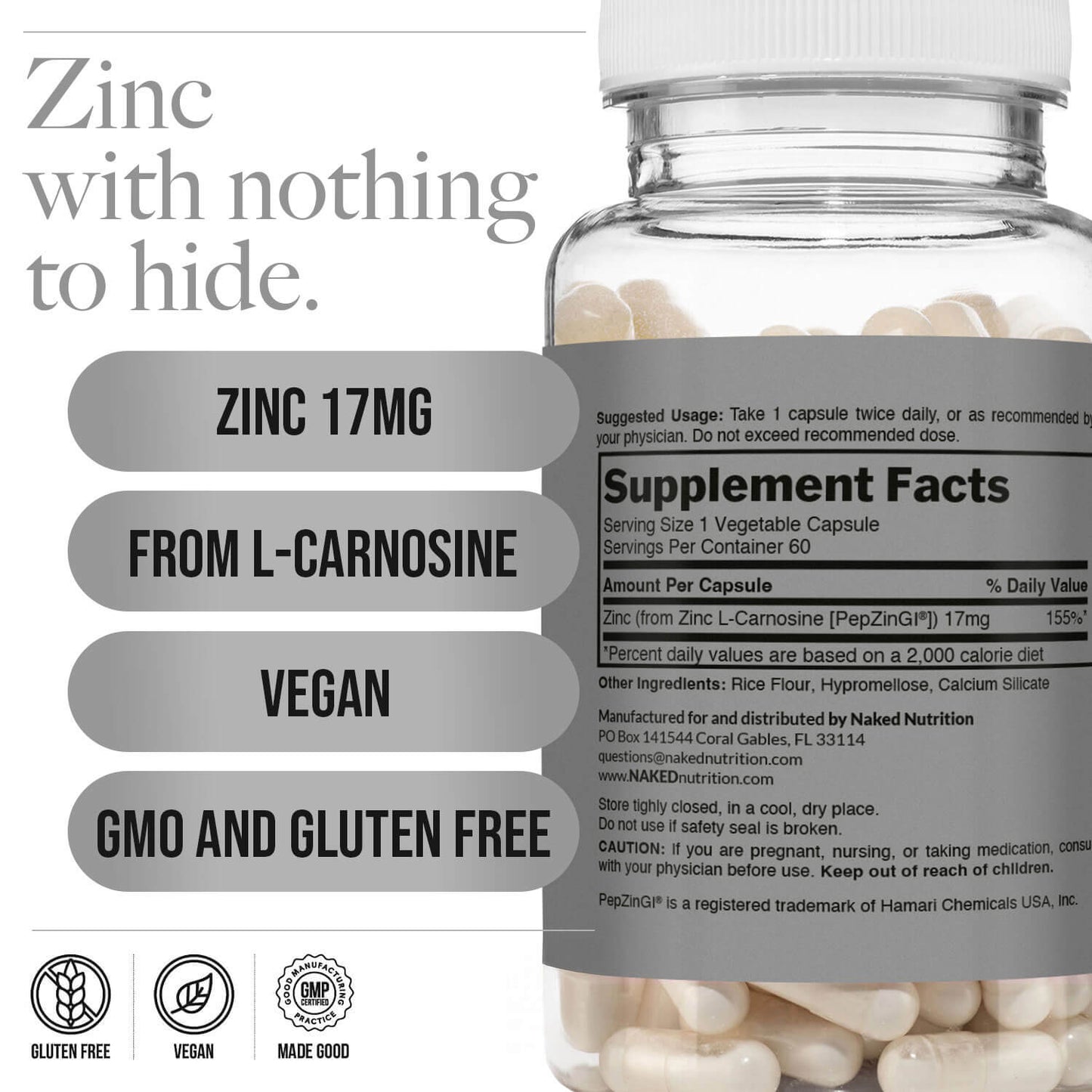 Daily Zinc Supplement - Zinc with a Simple, Straightforward Formula