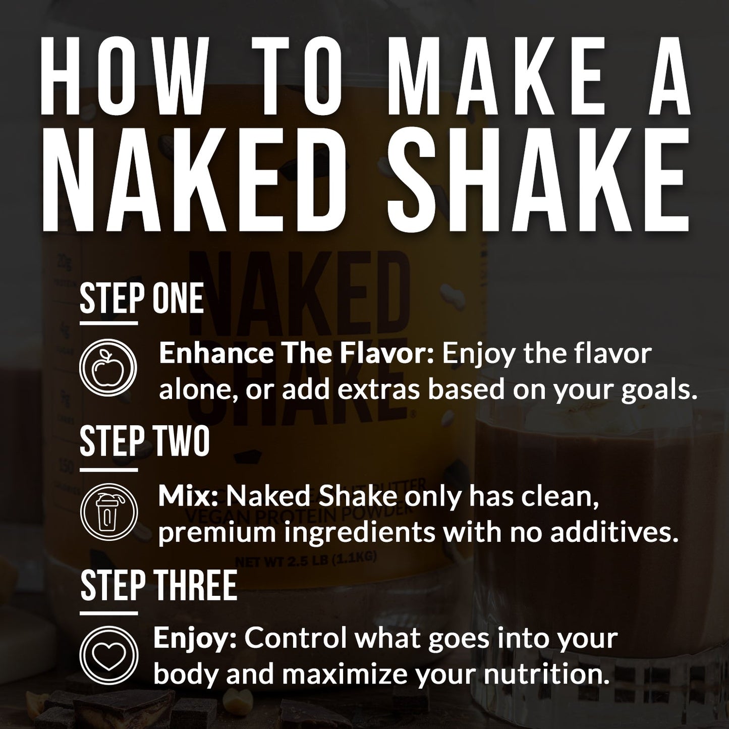 Chocolate PB Protein Shake - Chocolate Peanut Butter for Simple Protein Drink Preparation