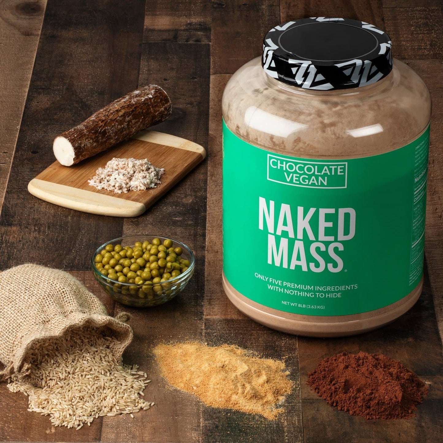 Chocolate Vegan Mass Gainer Supplement - Chocolate (Vegan) 12LB Made for Simple High-Calorie Drink Routines