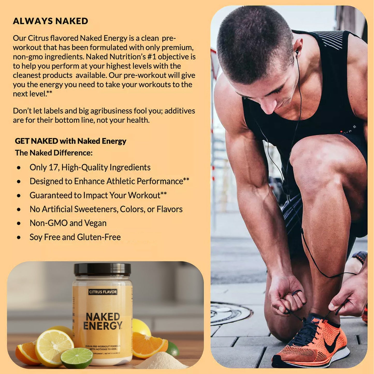 Citrus Pre Workout Supplement - Citrus for Straightforward Workout Nutrition