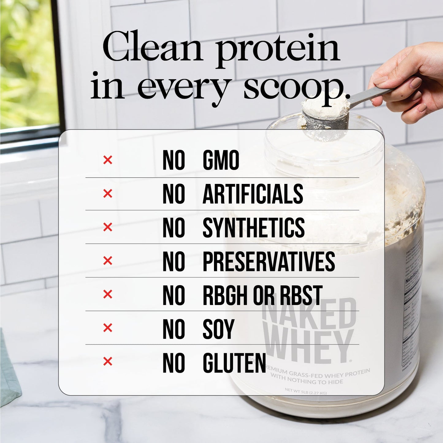 Strawberry Whey Protein Powder - Strawberry - Standard Size for Simple Daily Protein Routines